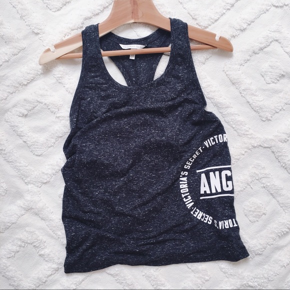Victoria's Secret Tops - Victoria’s Secret Oversized Gray Racerback Tank